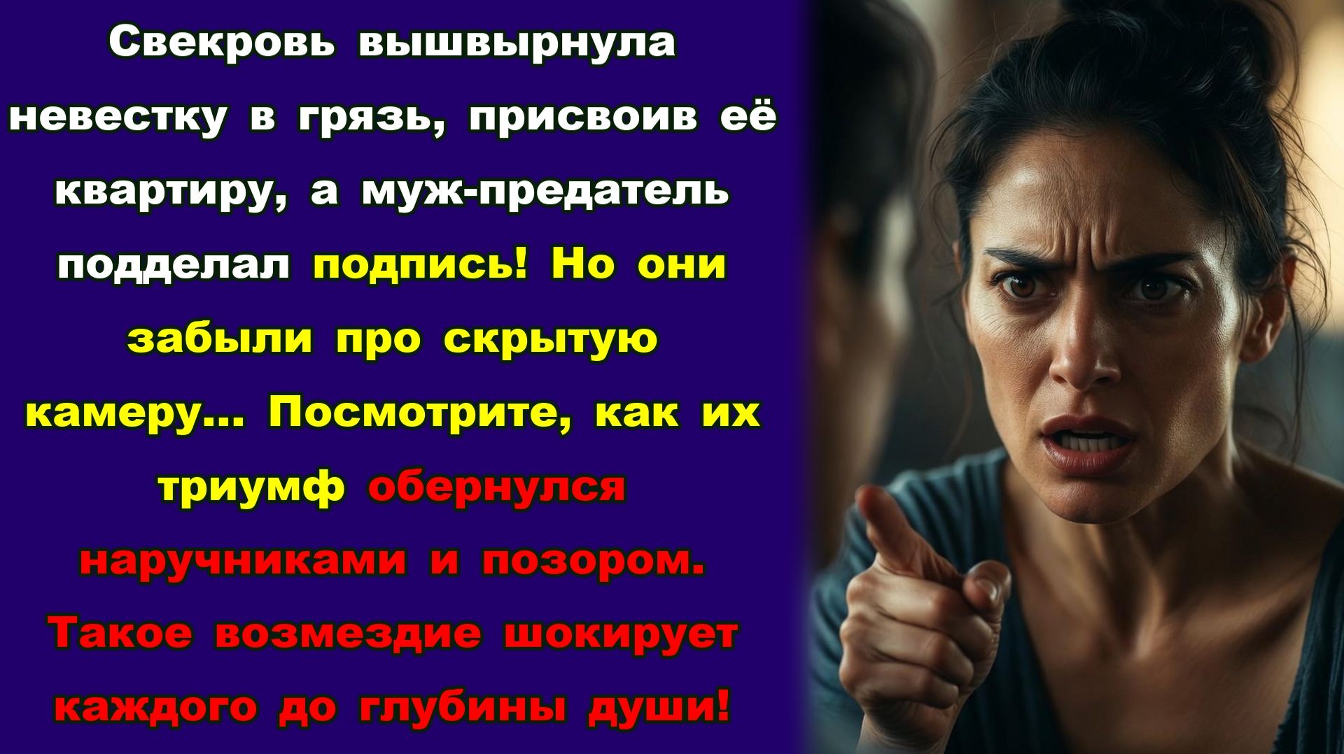 Истории из жизни/«Ты здесь никто!» Свекровь выгнала меня из дома, но камера в сейфе решила всё.