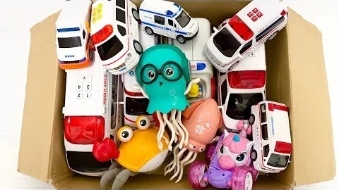 Мини-машина скорой помощи и игрушечный склон для бега ★ тест на бег!Игрушечные машины скорой помощи