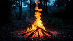 Звук костра в лесу (для сна)