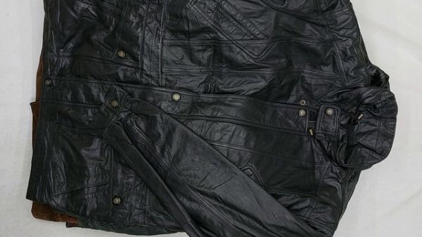 41676 Куртки мужские кожаные, 4пак, Giubbotti pelle Uomo, секонд (extra) оптом