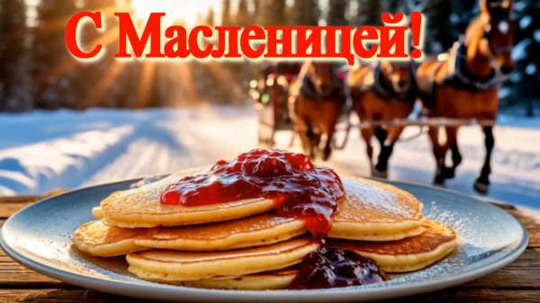 С Масленицей! Поздравительная видео открытка.