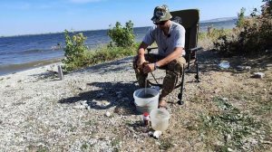 Неудачная рыбалка на Волге, сильный ветер.