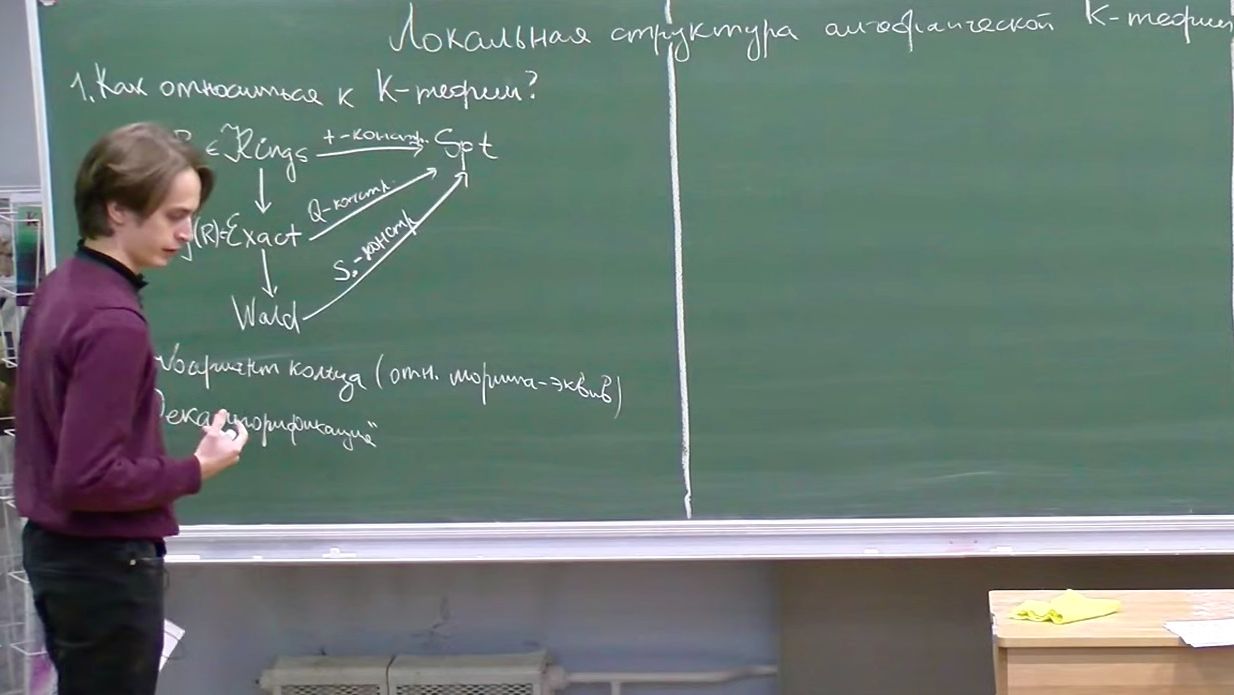 Локальная структура алгебраической К-теории. Лекция 1, Ф.Вылегжанин, А.Фролов смотреть онлайн