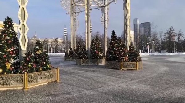 ВДНХ, обзорная прогулка по территории. Волшебство зимы на ВДНХ. Каток на ВДНХ.