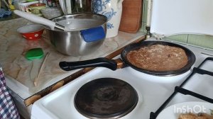 Ажурные блинцы.Фруктовая курочка.