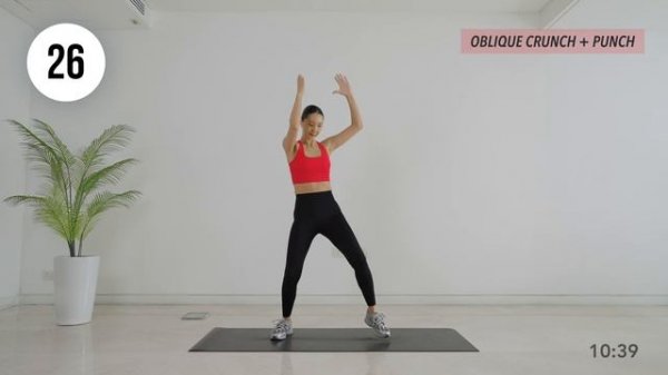 20 MIN Standing Belly Fat Burn   No Jumping, No Squats, No Lunges