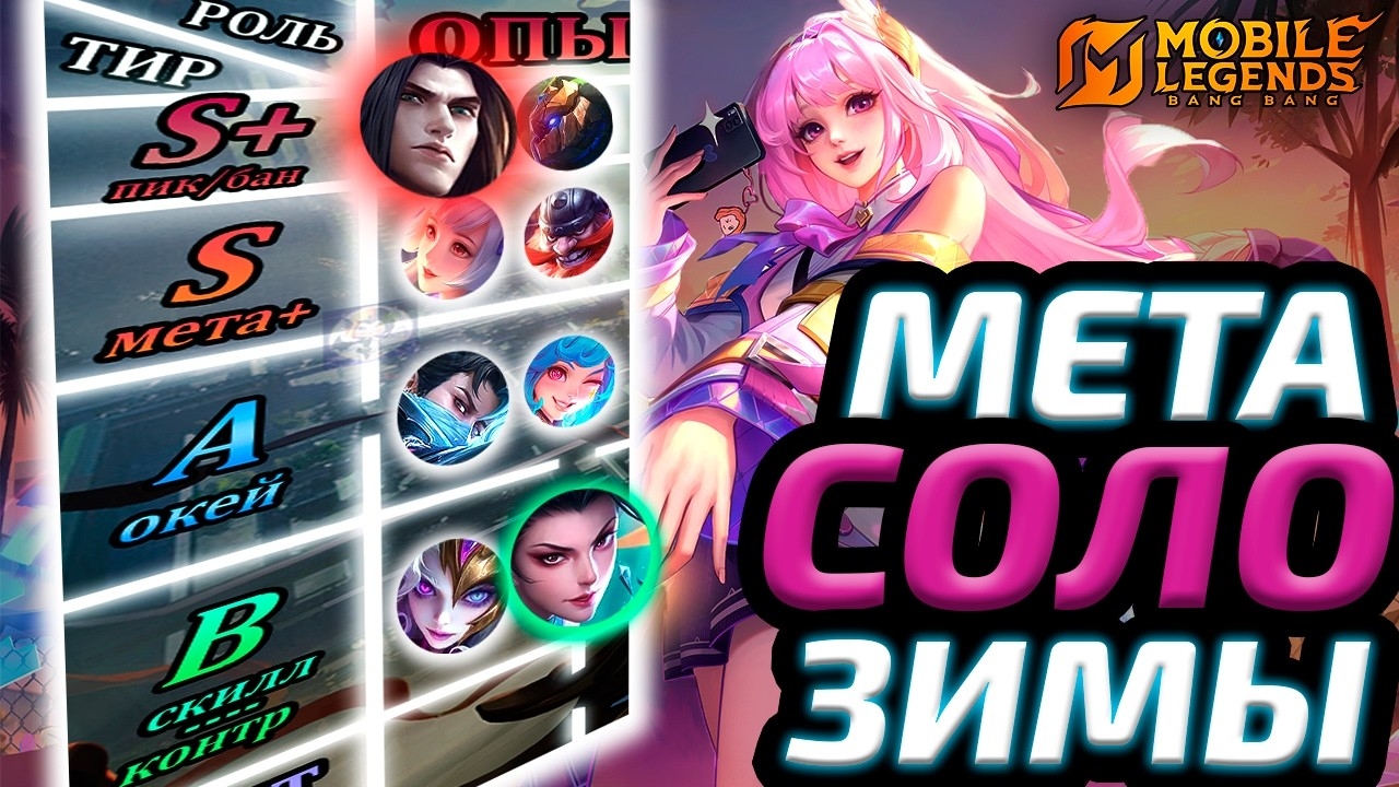 ТИР ЛИСТ ВСЕХ ЛИНИЙ | СОЛО МЕТА ФЕВРАЛЯ 2026 - Mobile Legends mlbb смотреть онлайн