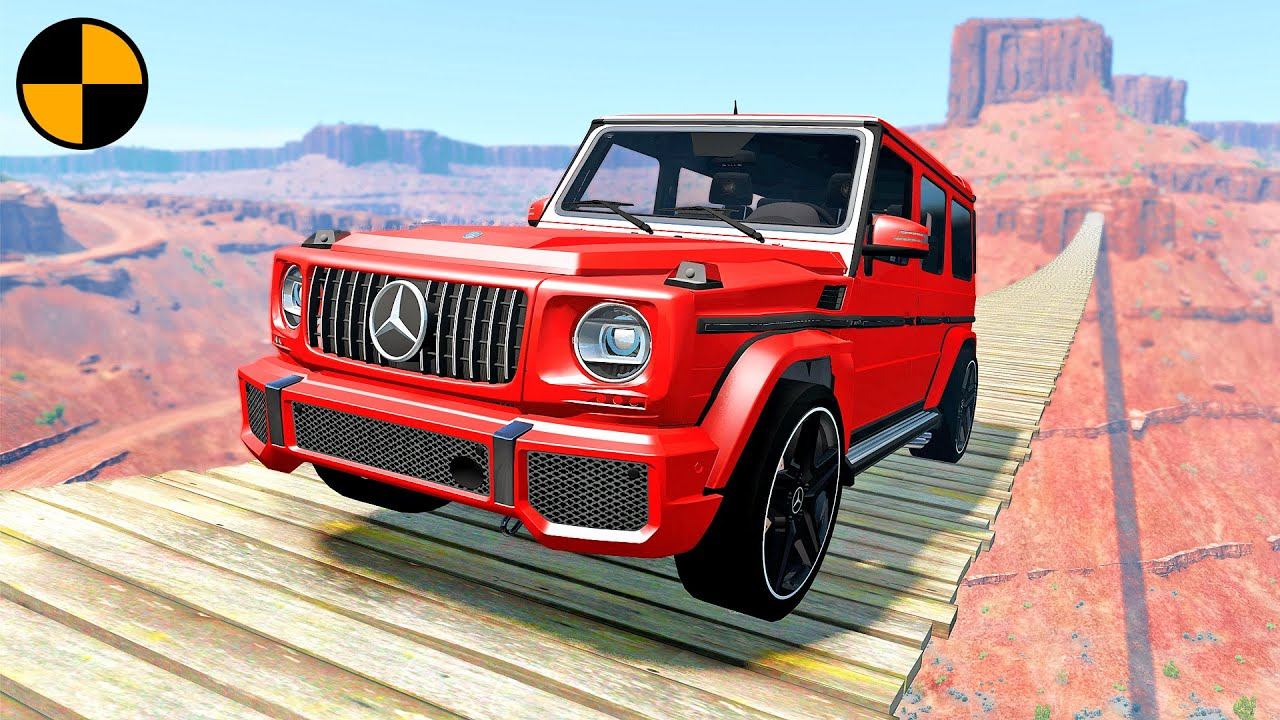 Cars Vs Suspension Bridge - BeamNG.drive