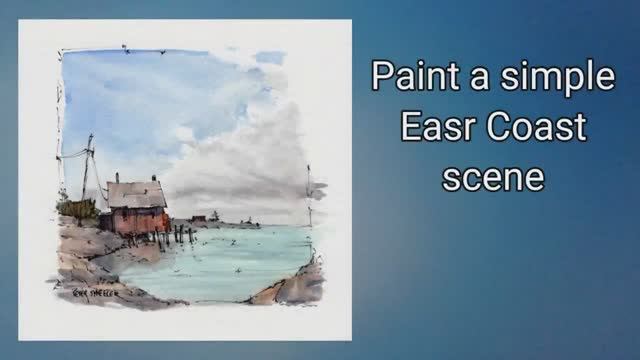 East Coast, line and wash watercolor. Demo in my quick Urbansketch style. Peter Sheeler смотреть онлайн