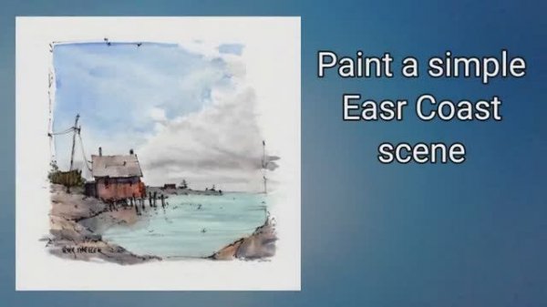 East Coast, line and wash watercolor. Demo in my quick Urbansketch style. Peter Sheeler