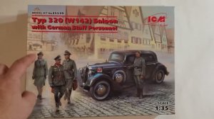 Обзор модели "Немецкий штабной авто TYP 320 с офицерами", масштаб 1:35.