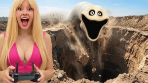 мой дрон снял HUNGRY WORM в Реальной Жизни!
