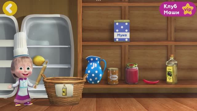 Маша и медведь. Готовим пиццу с оливками. Веселая игра. Мультики для детей