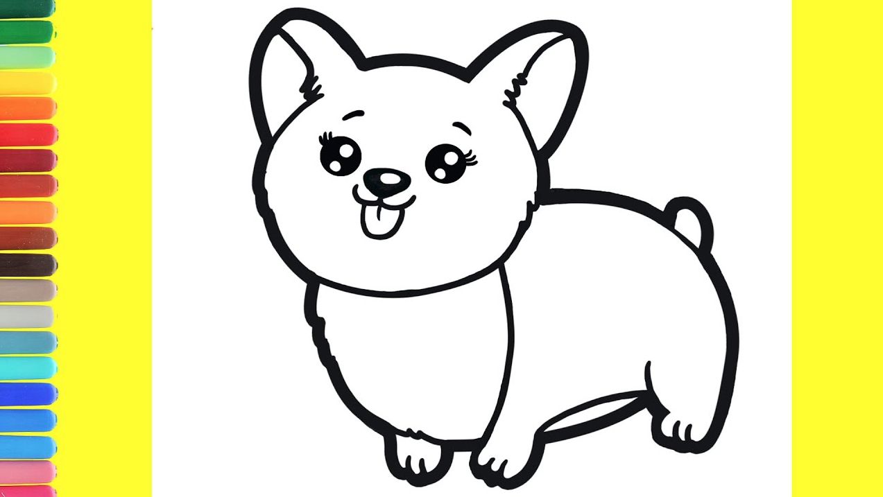 Мультик - раскраска для детей СОБАКА. Учимся как нарисовать СОБАКУ / РИСОВАШКА ТВ/ смотреть онлайн