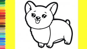 Мультик - раскраска для детей СОБАКА. Учимся как нарисовать СОБАКУ / РИСОВАШКА ТВ/