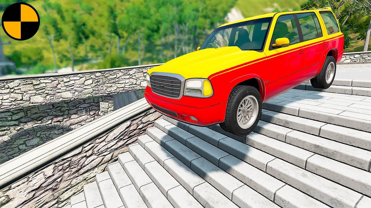 Cars Vs Stairs - BeamNG.drive
