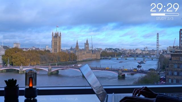3-Hour Study With Me   London Sunny Morning 🌤️  Pomodoro 60-10   Relaxing Lo-Fi   Day 135