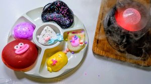 АСМР распаковка сквишей еда! Антистрессы АСМР Таба СКВИШИ ✨