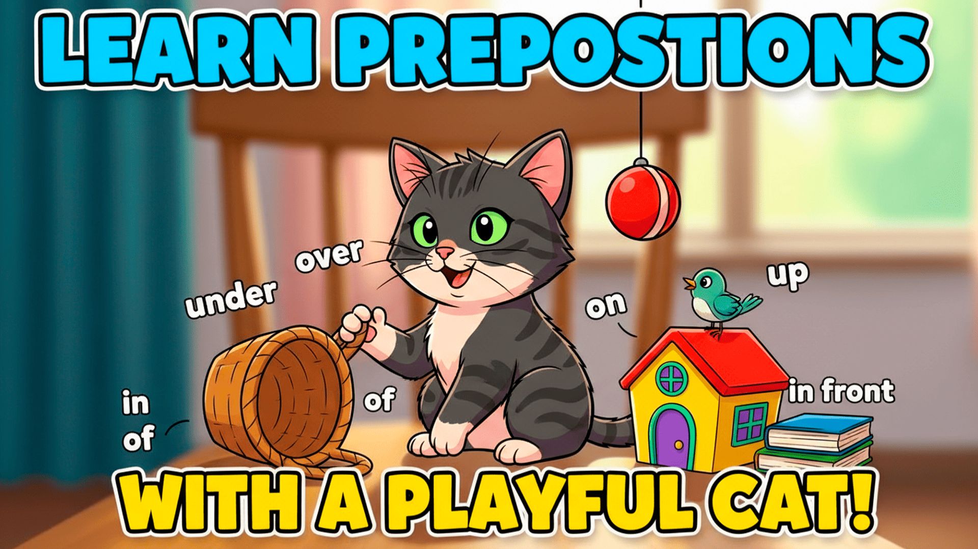 Предлоги для малышей 🐾 Обучающая песенка с котиком на английском смотреть онлайн
