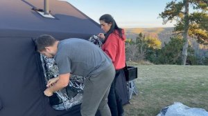 Роскошный кемпинг с черной надувной палаткой Coody 17.2