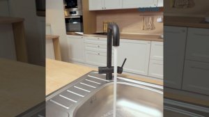 Смеситель для кухни Santek Тесио WH5A43012N001 с подключением к фильтру, черный матовый