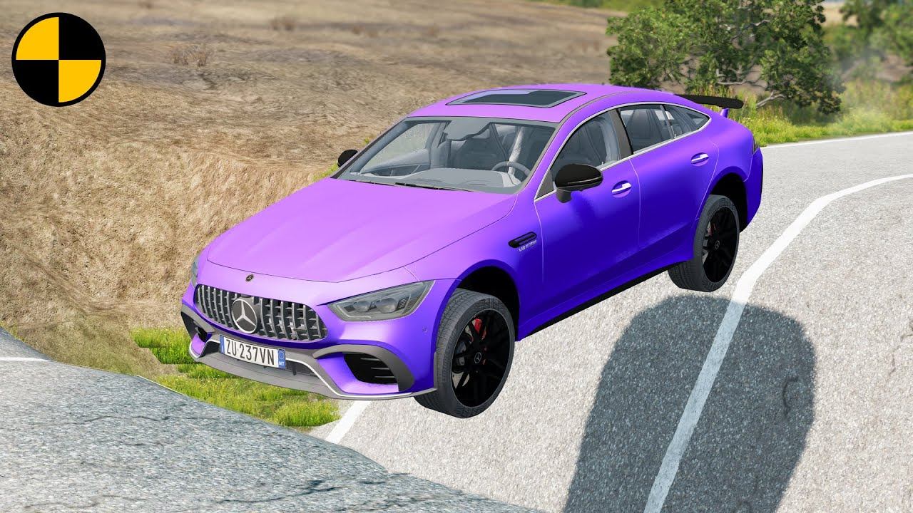 Cars Vs Massive Potholes  BeamNG.Drive