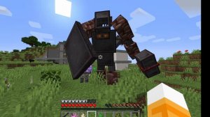 Мутант снеговик , аметистовый голем, незеритовый голем против мутанта крипера!