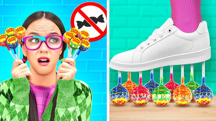 Как пронести конфеты на урок 🍬 Необычные способы | 123GO смотреть онлайн