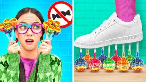 Как пронести конфеты на урок 🍬 Необычные способы | 123GO