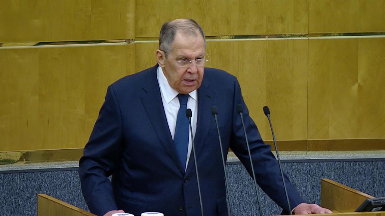 На самые актуальные международные темы говорил Сергей Лавров, выступая в Госдуме. смотреть онлайн
