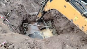 Прокол под дорогой в Копьево выполнен