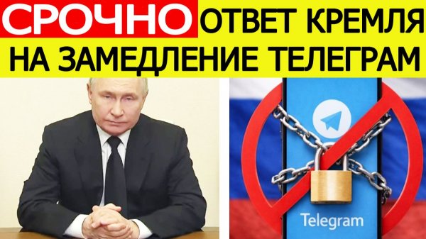 Замедление Телеграм в России — первый ответ Кремля