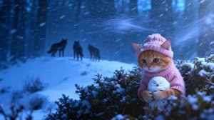 Кот Рыжик спас маленькую сову в зимнюю бурю ☀️☀ | Зимняя история спасения