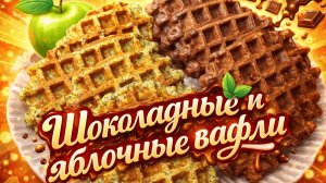 ПП вафли которые можно всем. Яблочные и шоколадные вафли 🍎🍫 + рецепт для вафельнице