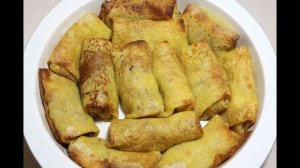 Вкусные кружевные блины с начинкой из яблок