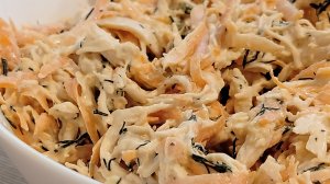 САЛАТ "БЕЛОЕ ЗОЛОТО"-САЛАТ ИЗ КУРИНОЙ ГРУДКИ И СВЕЖЕЙ МОРКОВИ