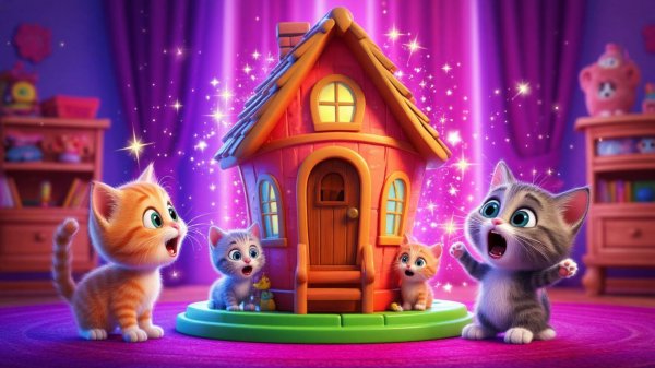 ДОМ ПОЯВИЛСЯ И ПРОПАЛ 😱 КОТЫ В ШОКЕ