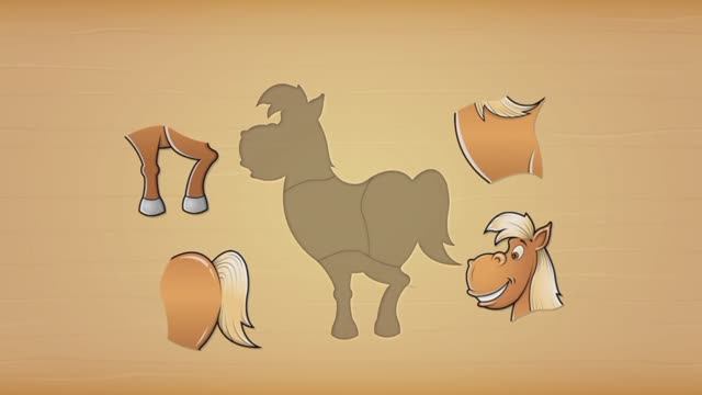 Детский развивающий мультфильм, пазлы.