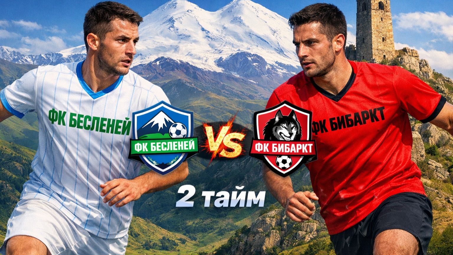 Футбольный матч ФК Беслъэней (Бесленей) - ФК Бибаркт (Эльбурган). 2 тайм