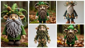 🪵🦉🌲🪺ЛЕШИЙ - хозяин чащи, связанный крючком.🪵🦉🌲🪺