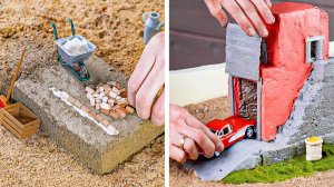 Строим миниатюрный дом и гараж из крошечных кирпичиков 🧱