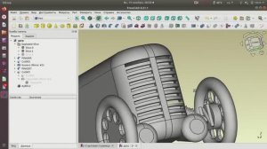 FreeCAD 0.21.1 Part Только примитивы. Часть 3. Гоночный ретро-автомобиль. детская модель.