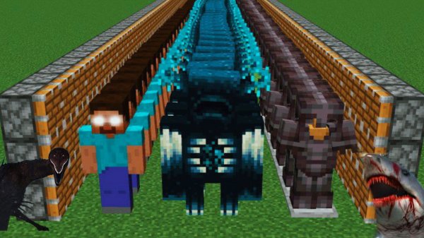 1000 ВАНДЕРОВ ПРОТИВ 1000 ХЕРОБРИНОВ В МАЙНКРАФТЕ С МОДАМИ