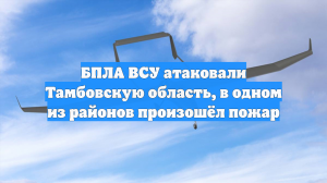Взрывы прогремели над Тамбовской областью, на регион идет атака БПЛА ВСУ