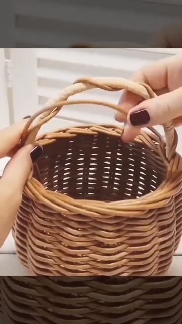 Процесс плетение корзины😍 смотреть онлайн