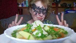 Мукбанг ФРИКАДЕЛЬКИ для Взрослого Смачного ОБЕДА ДОМОХОЗЯЙКИ!