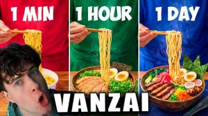 Ванзай 1 МИНУТА vs 1 ЧАС vs 1 ДЕНЬ РАМЭН | РЕАКЦИЯ НА VANZAI КИРИЛЛ СМОТРИТ