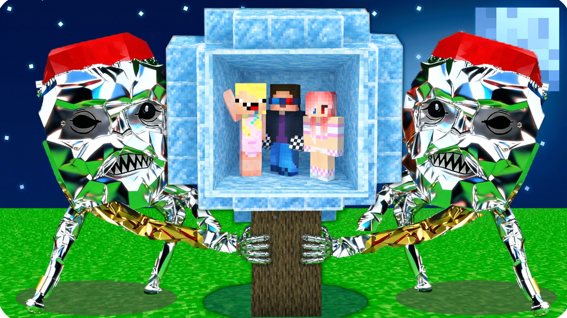 🥶СТРОИМ ДОМ в ДЕРЕВЕ Против ГУГУ ГАГА в Майнкрафт! НУБИК смотреть онлайн