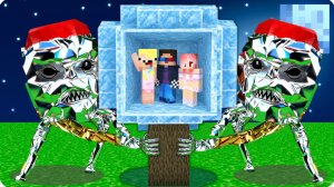 🥶СТРОИМ ДОМ в ДЕРЕВЕ Против ГУГУ ГАГА в Майнкрафт! НУБИК