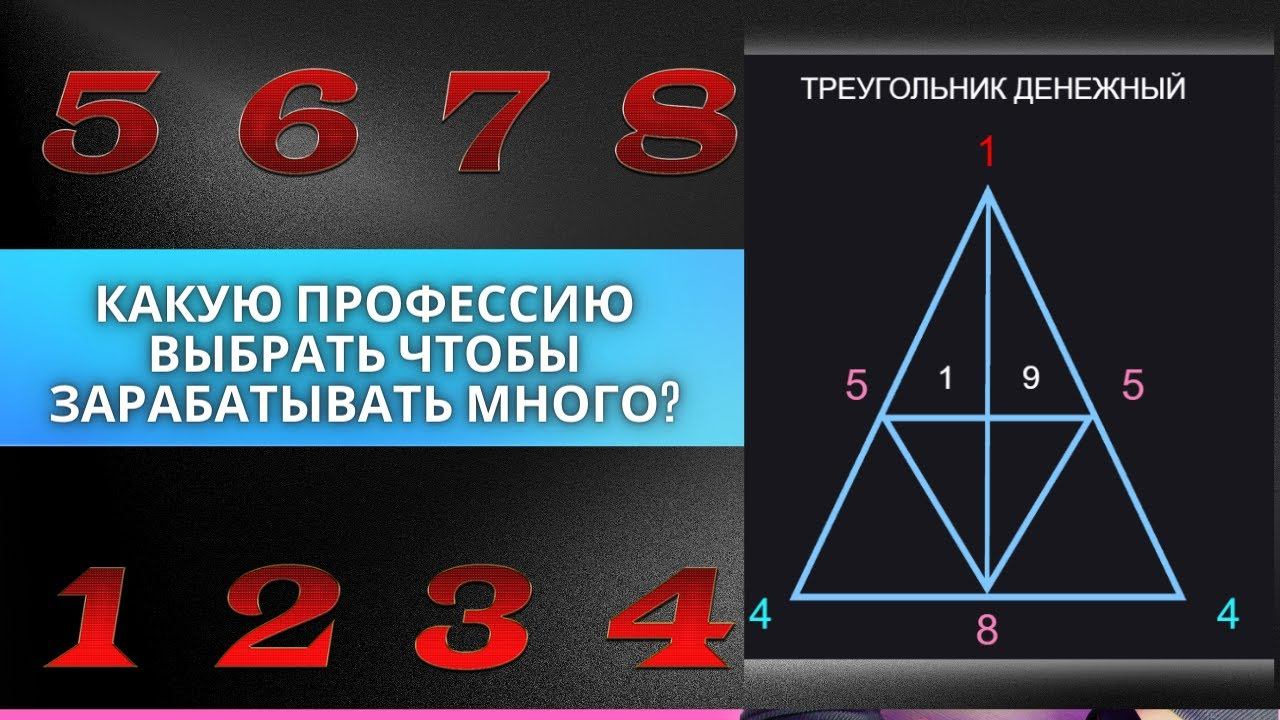 Какую профессию выбрать чтобы зарабатывать деньги Нумерология по дате рождения. Денежный треугольник